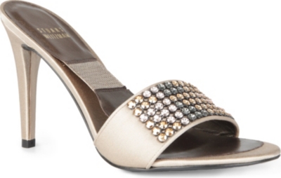 STUART WEITZMAN Lightup satin sandals