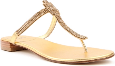 STUART WEITZMAN Vanity Swarovski-embellished thong sandals