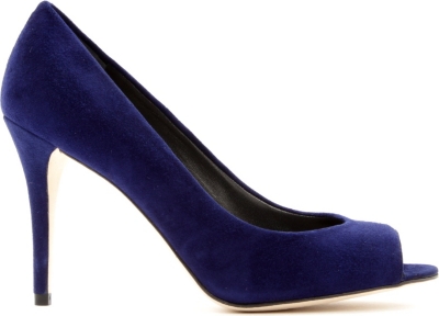STUART WEITZMAN Suede peep-toe courts