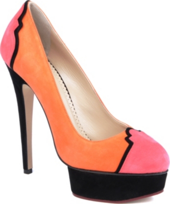 CHARLOTTE OLYMPIA Adriana suede courts