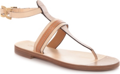 CHLOE Amy leather thong sandals