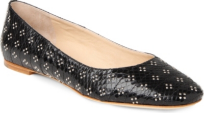 CHLOE Jenna studded snakeskin pumps