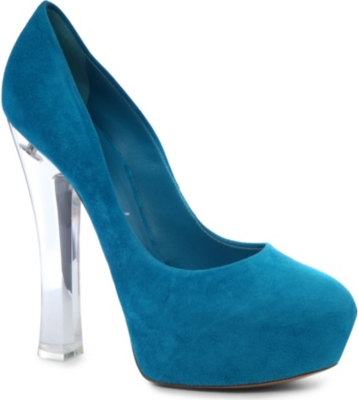 CASADEI Tulip suede platform courts
