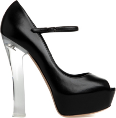 CASADEI Summer leather peep toe court shoes