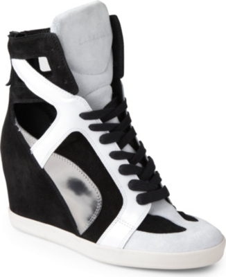 CASADEI Snapdragon suede wedge trainers