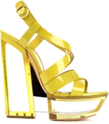 CASADEI Ivy patent leather platform sandals