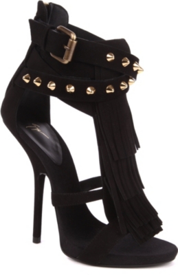 GIUSEPPE ZANOTTI Fringe suede sandal boots