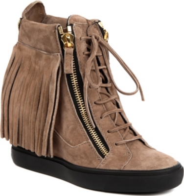 GIUSEPPE ZANOTTI Fringe wedge trainers