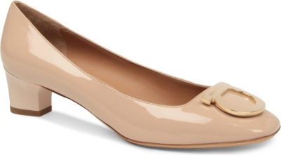 FERRAGAMO Sanna patent leather courts