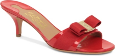 FERRAGAMO Glory patent leather sandals