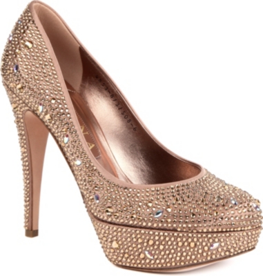 GINA Dolly Swarovski-embellished courts