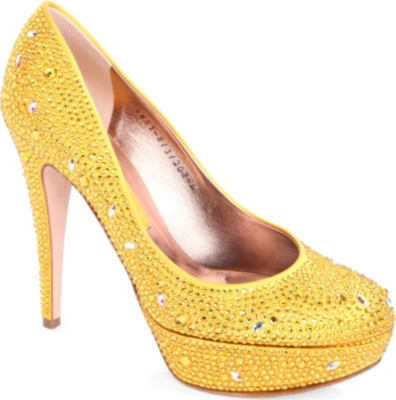GINA Dolly Swarovski-embellished courts