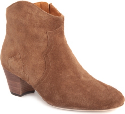 ISABEL MARANT Dicker suede ankle boots (Tan