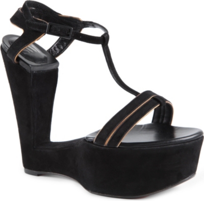 SW1 BY STUART WEITZMAN Levity suede platform sandals