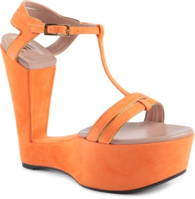 SW1 BY STUART WEITZMAN Levity suede platform sandals