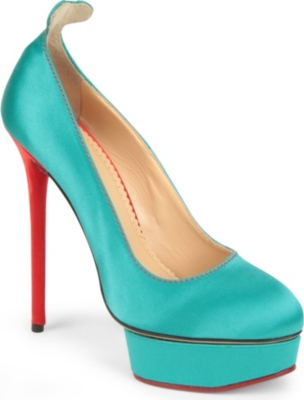 CHARLOTTE OLYMPIA Josephine satin courts