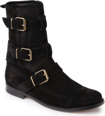 BURBERRY Butterfield suede ankle boots