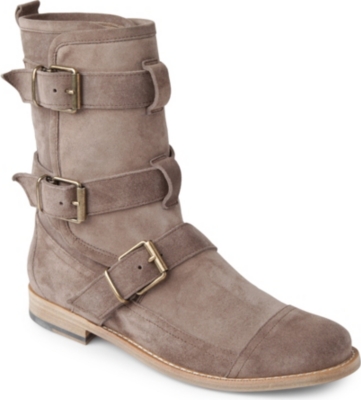 BURBERRY Butterfield suede ankle boots