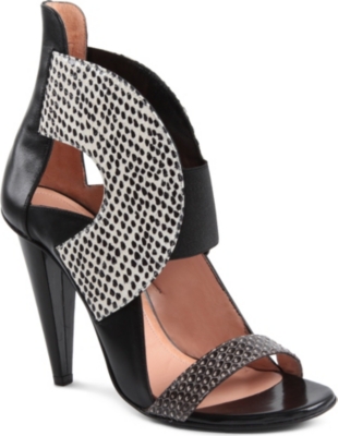 ROLAND MOURET Dolls leather and elaphe sandals