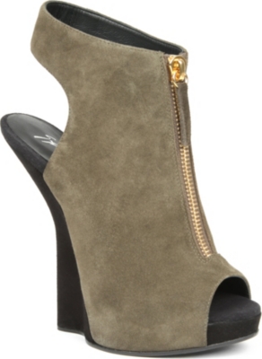 GIUSEPPE ZANOTTI Suede wedge shoe boots