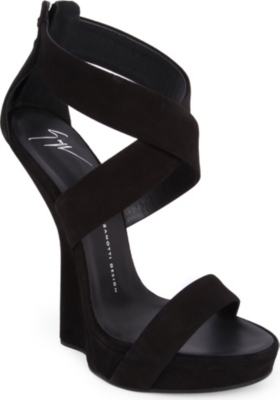 GIUSEPPE ZANOTTI Kimberly suede wedge sandals