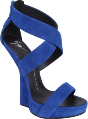 GIUSEPPE ZANOTTI Kimberly suede wedge sandals