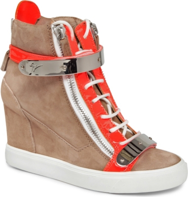 GIUSEPPE ZANOTTI Sicily suede wedge trainers