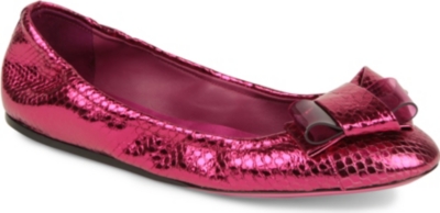 BURBERRY Surrey python-print pumps