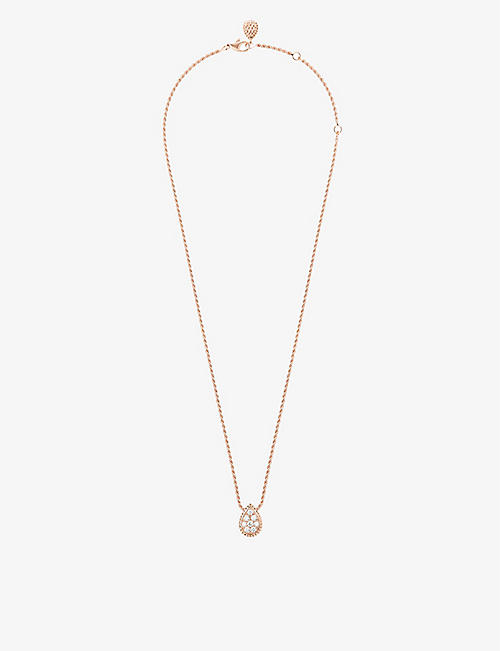 BOUCHERON: Serpent Bohème 18ct pink-gold and diamond necklace