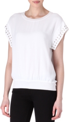 SANDRO Ecume studded top