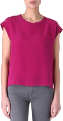 SANDRO Ebats silk top