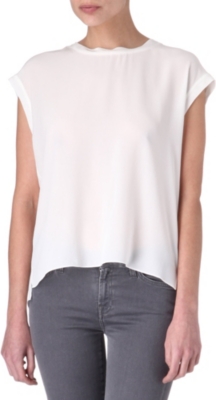 SANDRO Ebats silk top