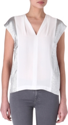 SANDRO Eclair silk top