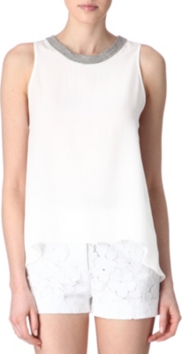 SANDRO Emeraude silk top