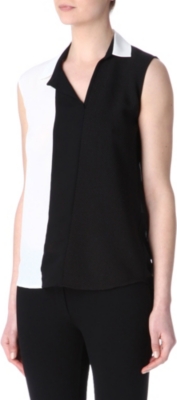 SANDRO Emma contrast blouse