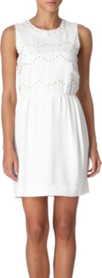 SANDRO Radicale embossed crepe dress