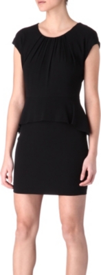 SANDRO Ribambelle peplum crepe dress