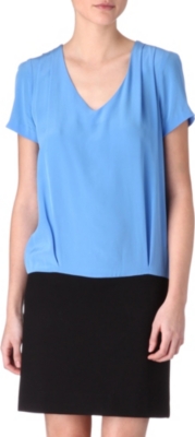 SANDRO Roche two-tone silk dress