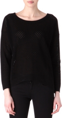 SANDRO S&eacute;r&eacute;nade textured jumper