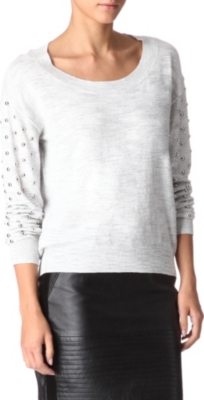 SANDRO Sunday cotton-blend knitted jumper