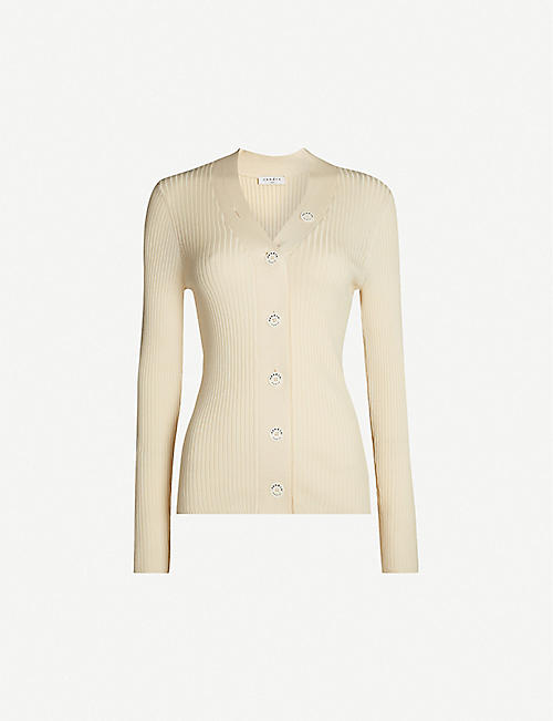 SANDRO: Ribbed knitted cardigan