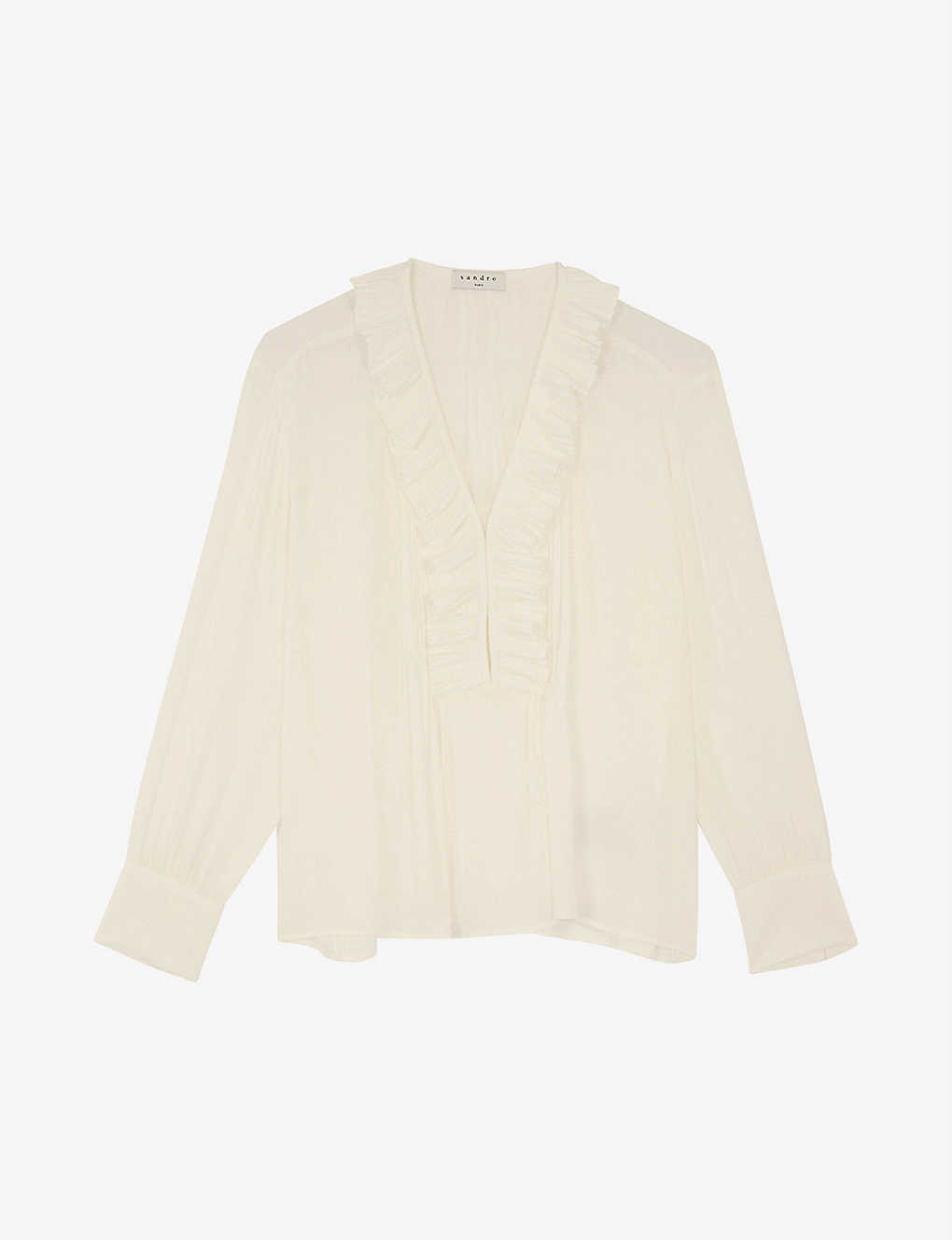 Andi frilled silk blouse(8149579)