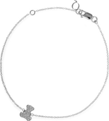 QEELIN Petite Bo Bo 18ct white gold diamond charm bracelet