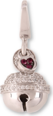 QEELIN Ling Long 18ct white gold pave set diamond pendant