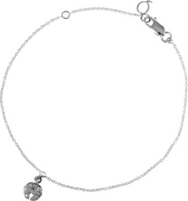 QEELIN Petite Ling Long white gold diamond charm bracelet