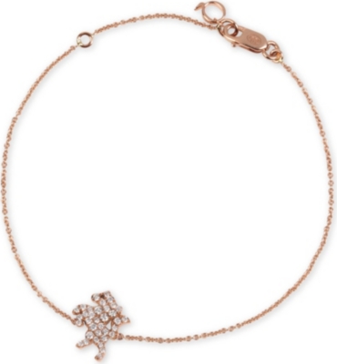 QEELIN Petite 18ct rose-gold horse charm bracelet