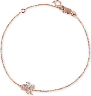 QEELIN Petite 18ct rose-gold monkey charm bracelet