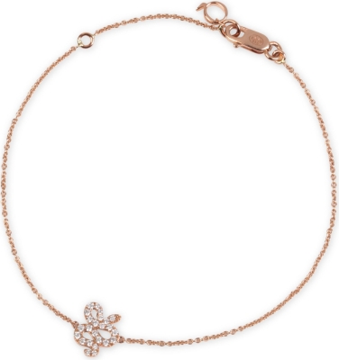 QEELIN Petite 18ct rose-gold snake charm bracelet