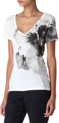 JOSEPH Pixel-print jersey t-shirt