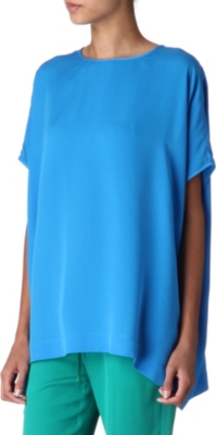 JOSEPH Silk-crepe georgette top
